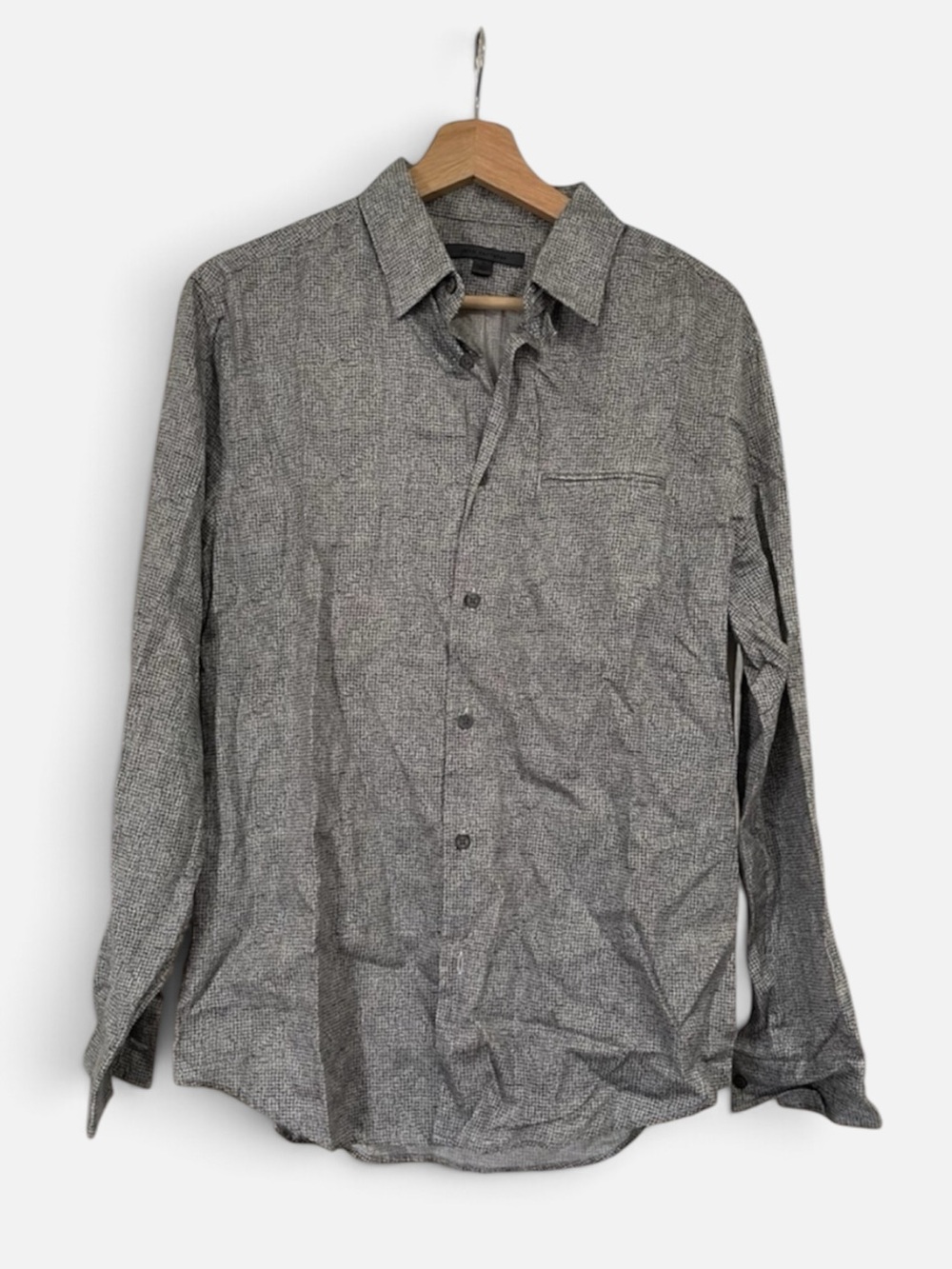 John Varvatos 100% cotton Men's Long-Sleeve Button-Up Shirt in Grey Small
